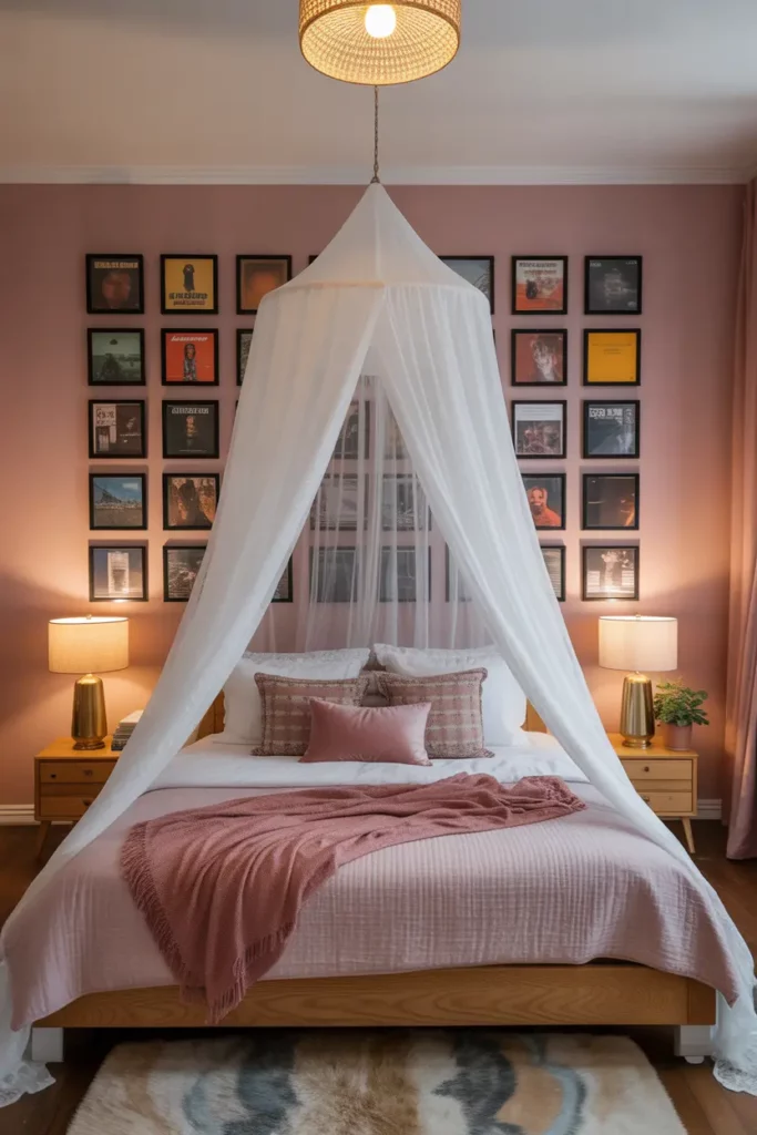 Bed Canopy with Record Display