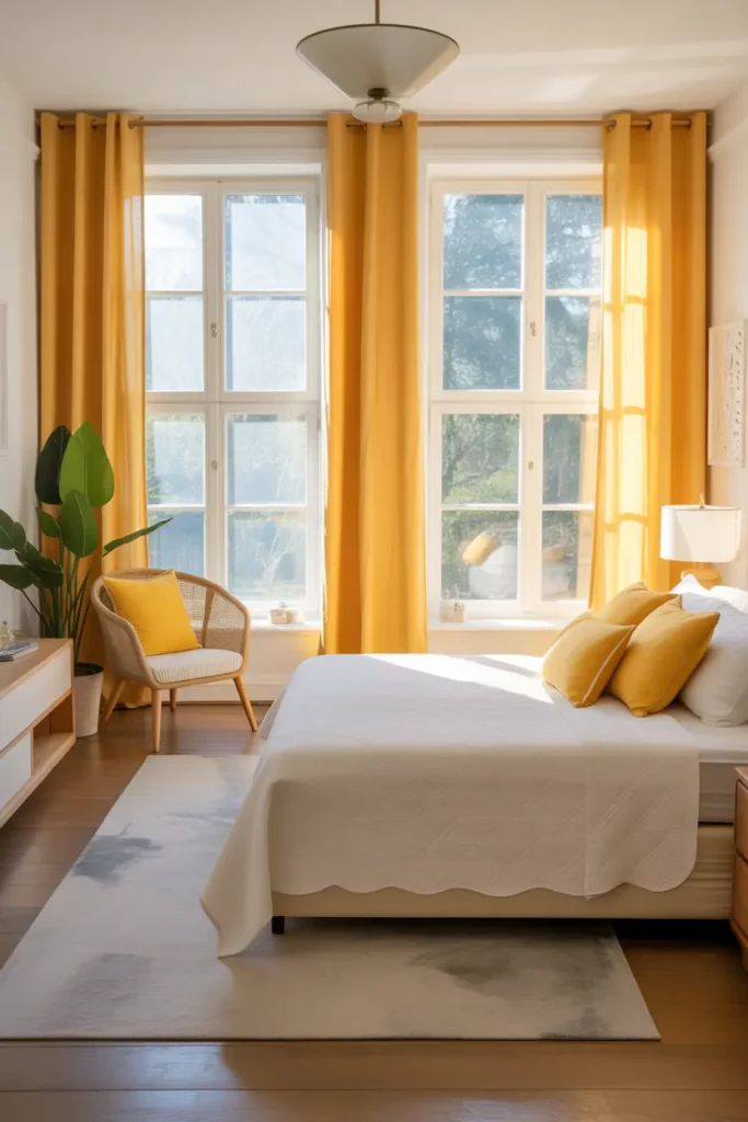 Bright Yellow Curtains to Let the Sunshine In