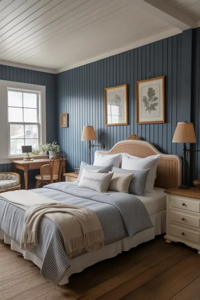 Cottage Charm in Navy and White