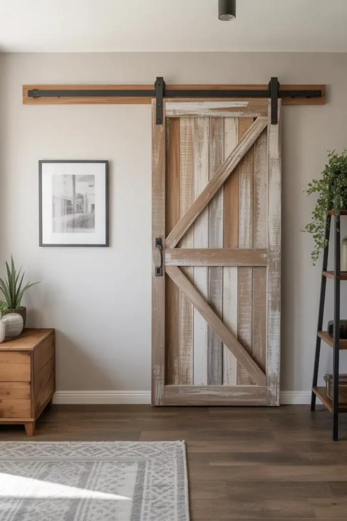 DIY Barn Door Accent for Rustic Drama