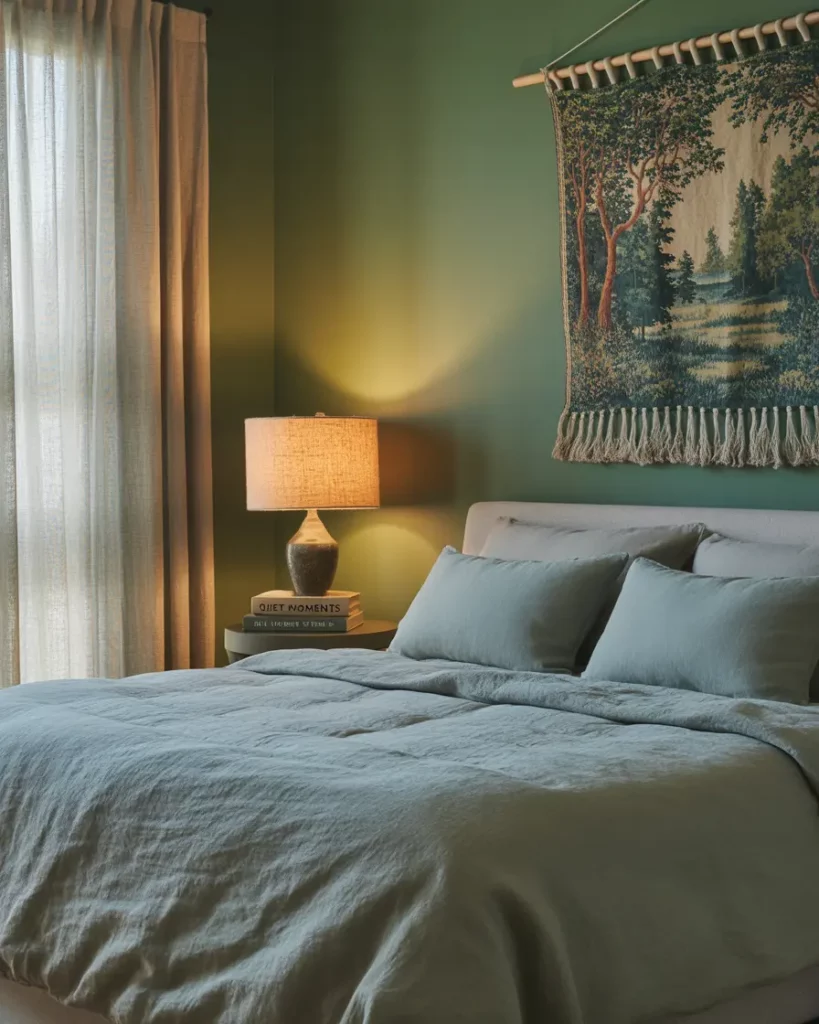 Forest Green With Dusty Blue Tones