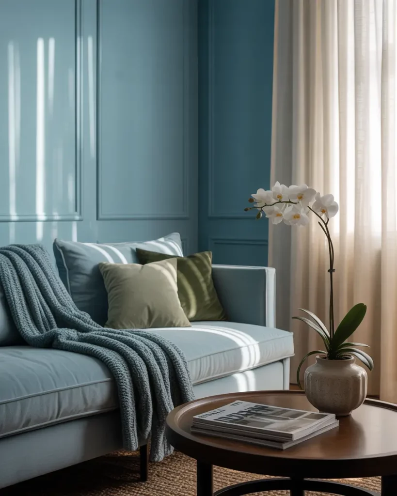 Lagoon Blue With Moss Green Highlights