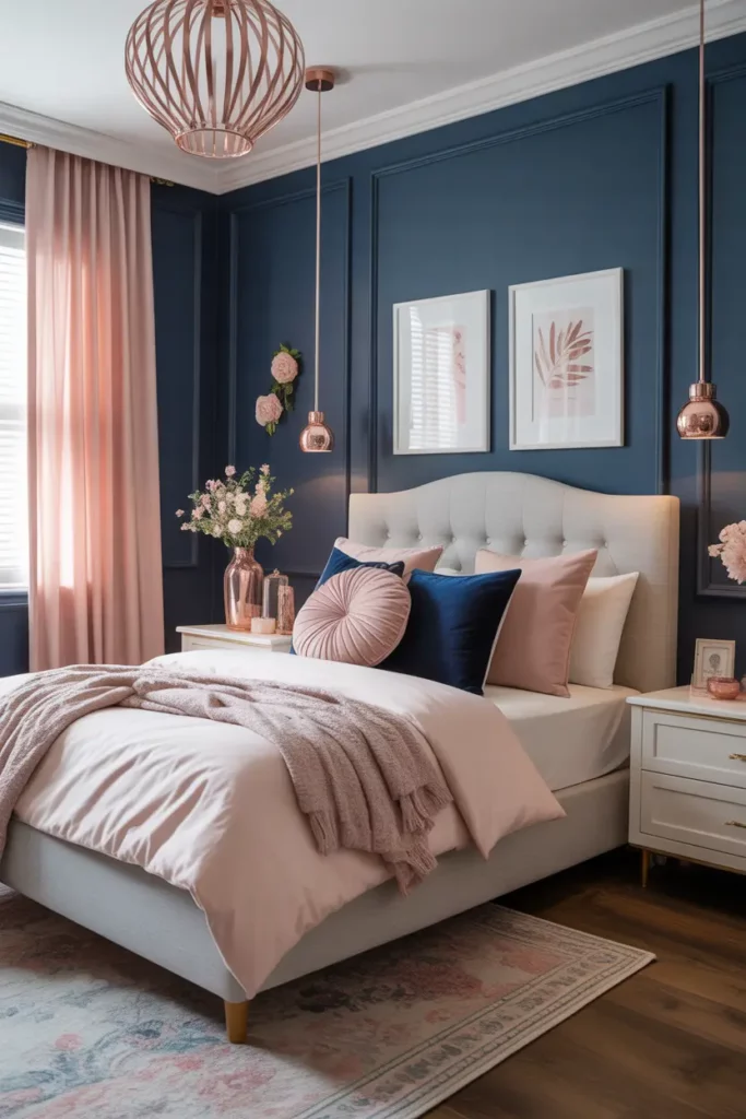 Navy and Blush Color Palette for Soft Luxury