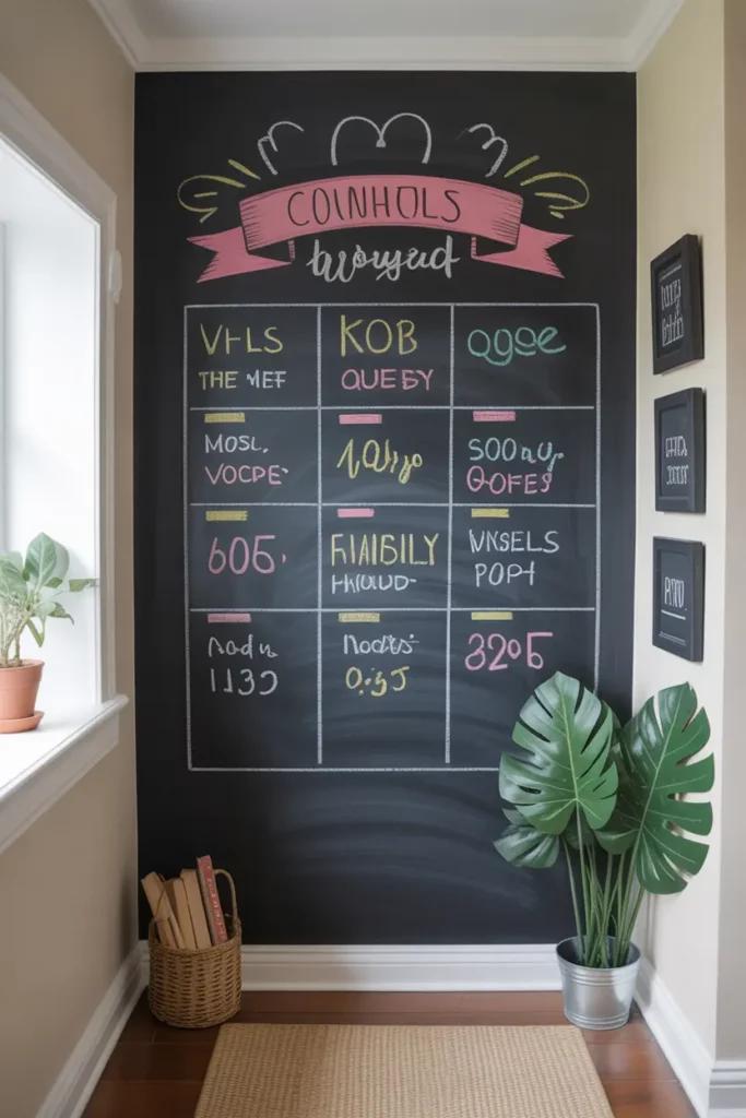 Oversized Chalkboard Wall for Creativity