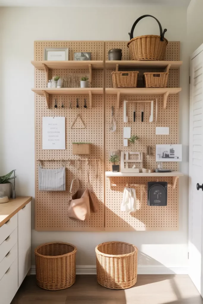 Pegboard Organizer for Practical Style