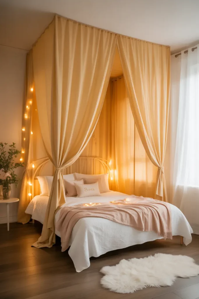 Yellow Canopy for a Dreamy Retreat