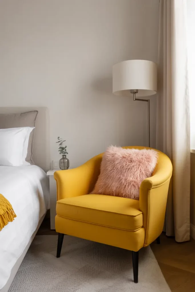 Yellow Statement Chair for a Fun Focal Point