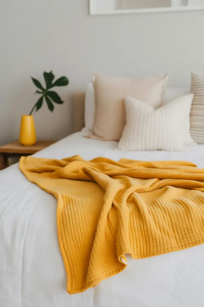 Yellow Throw Blanket for a Cozy Touch
